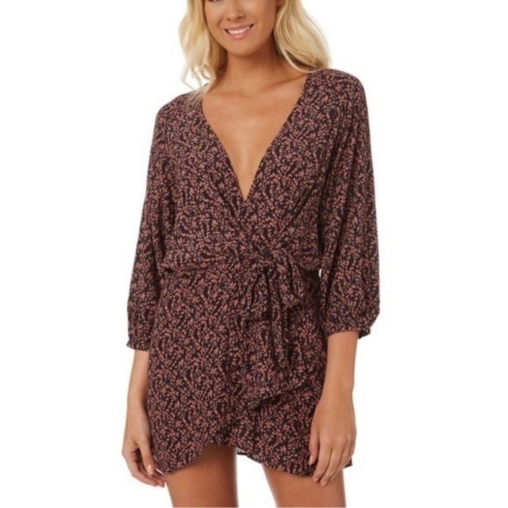 Free people | floral clara tunic mini dress Sz M